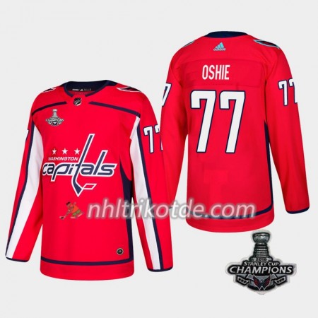Washington Capitals Trikot T.J. Oshie 77 2018 Stanley Cup Champions Adidas Rot Authentic - Herren